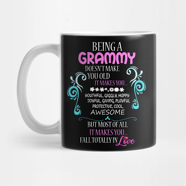 Cute Being A Grammy Gift Print Grandmother Grammy Product by Linco